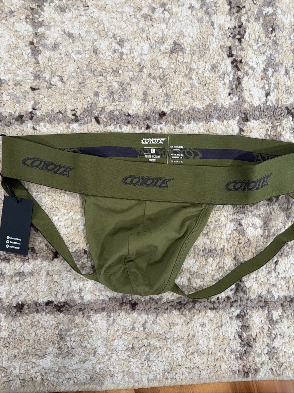 Coyote Military Olive Green Athletic Jockstrap